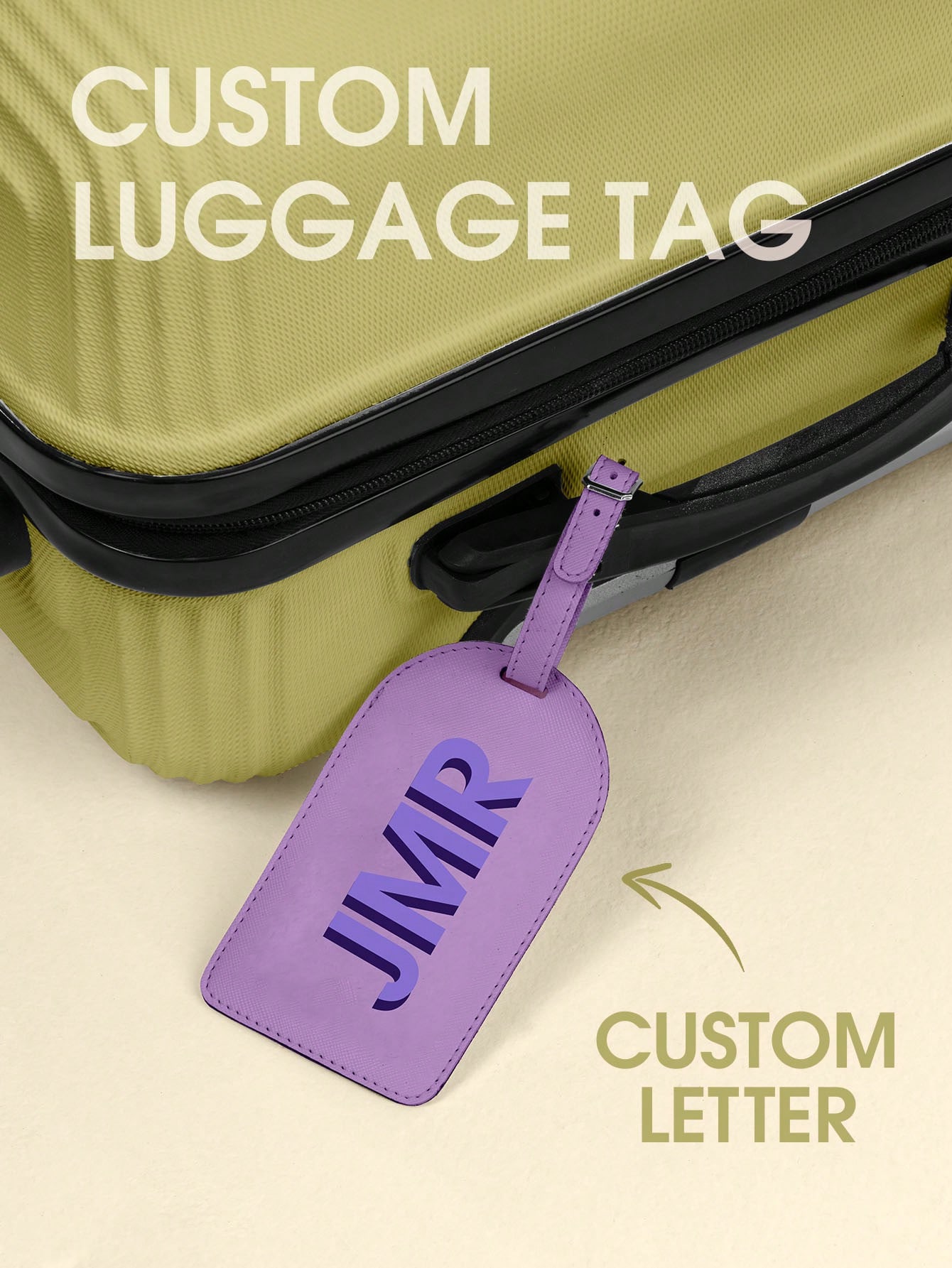 Wedding Vendor - Personalized Initial Luggage Tag Custom Letter