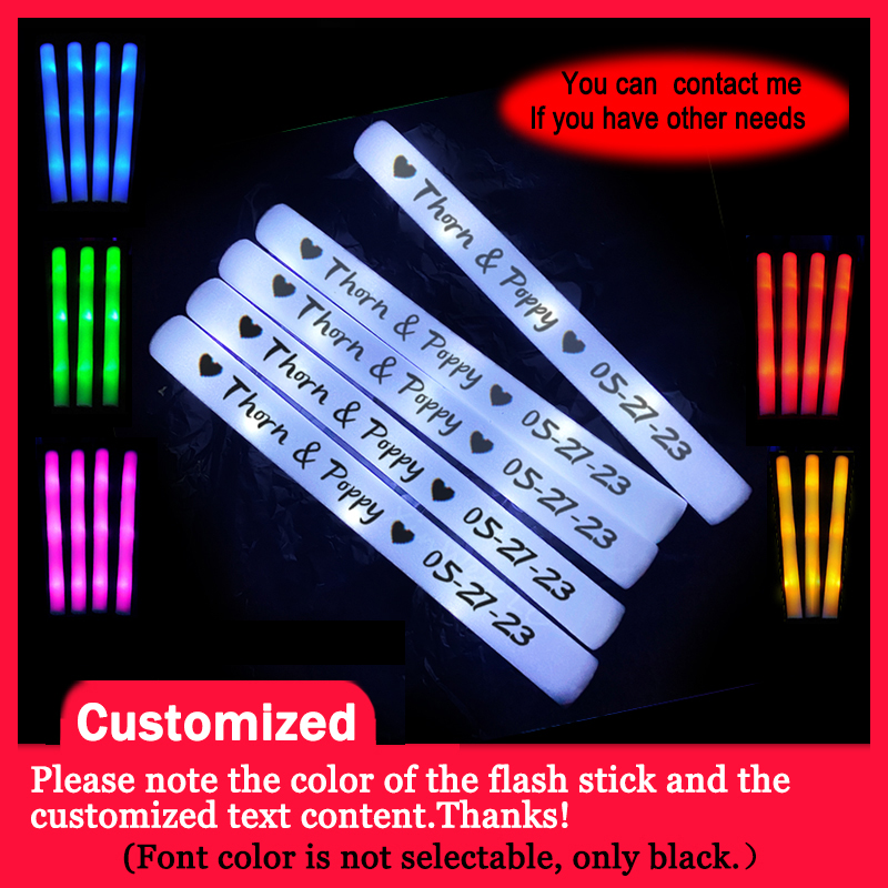 Wedding Supply In Bulk - 20/30/40Pcs RGB LED Glow Foam Stick