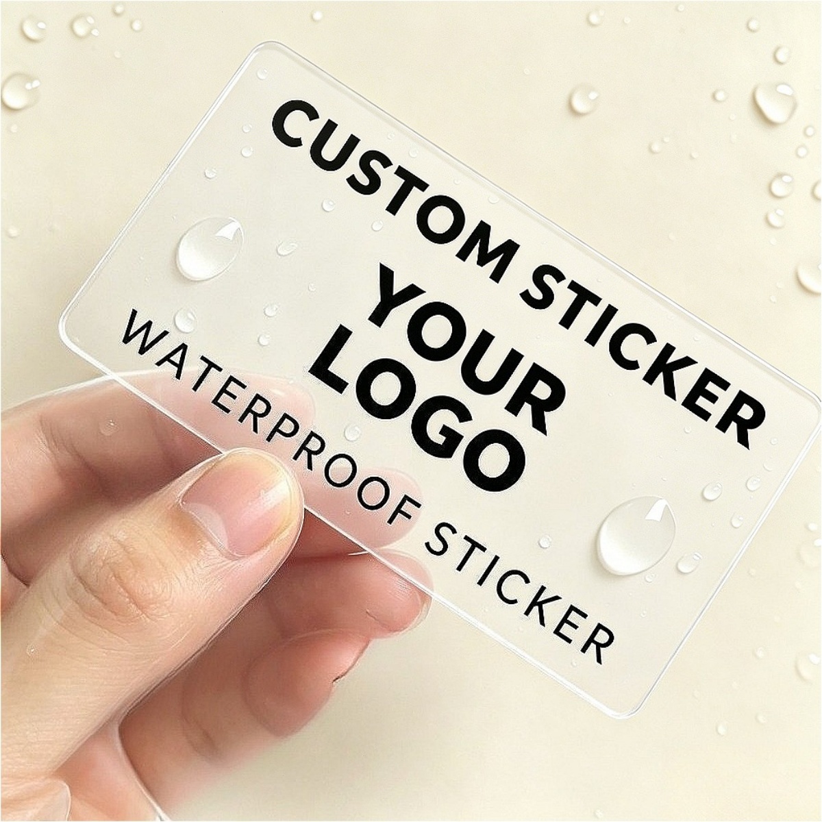 Wedding Packaging - 1 Custom Rectangular Text Sticker –