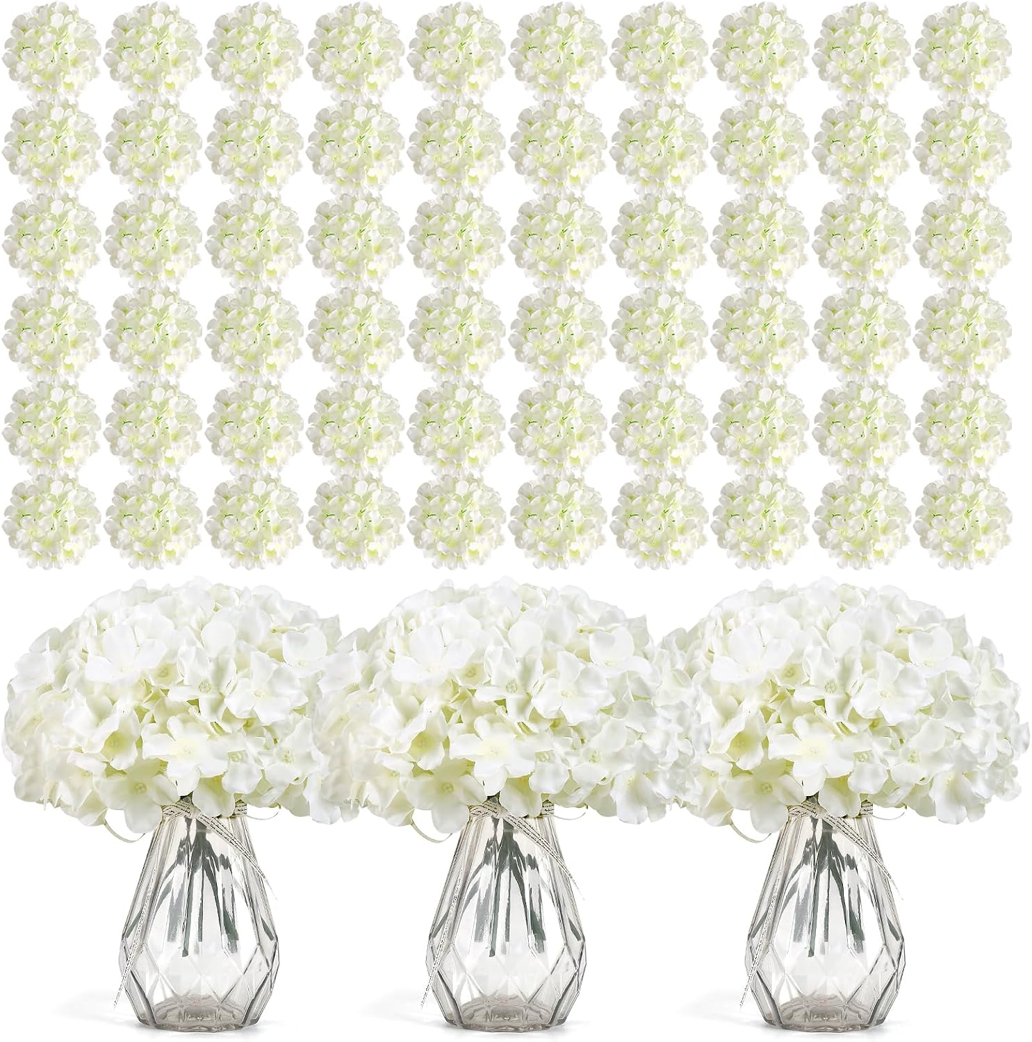 Wedding Supply In Bulk - 304 Pieces Bulk White Silk Artificial