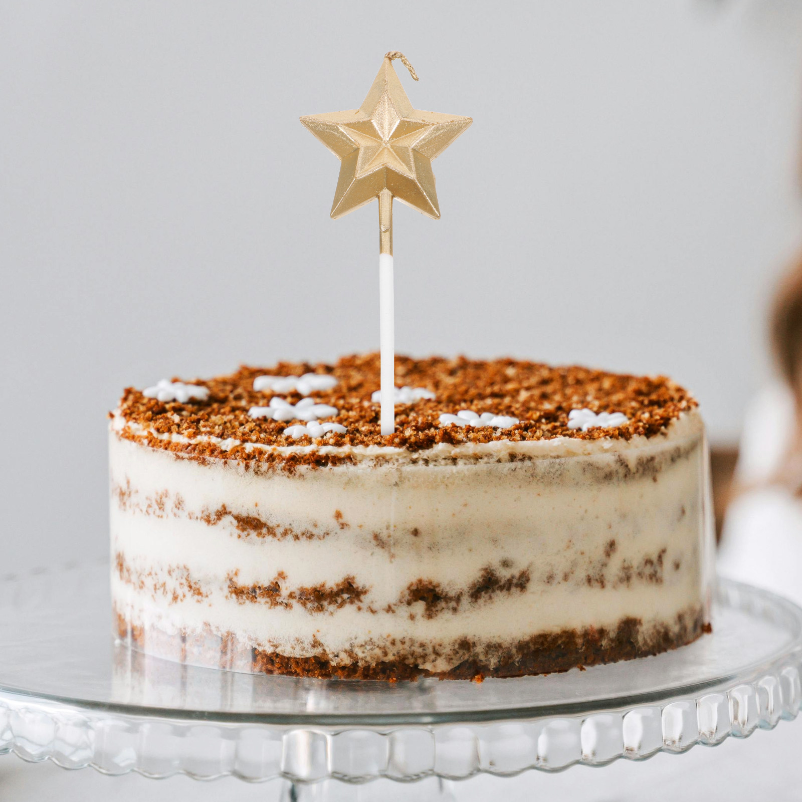 Wedding Supply Decor - 8Pcs Glitter Metallic Birthday Cake Decor