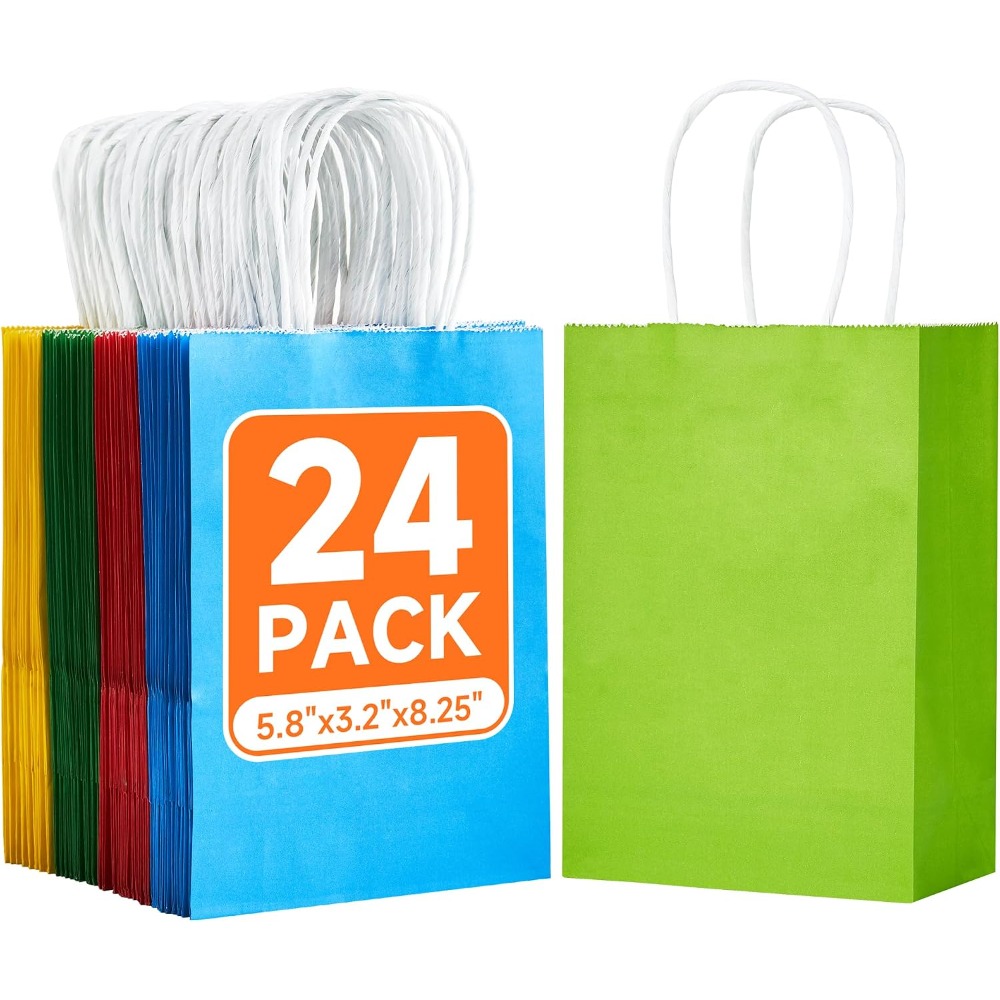 Wedding Supply In Bulk - 24 Pack Small Rainbow Colored Kraft