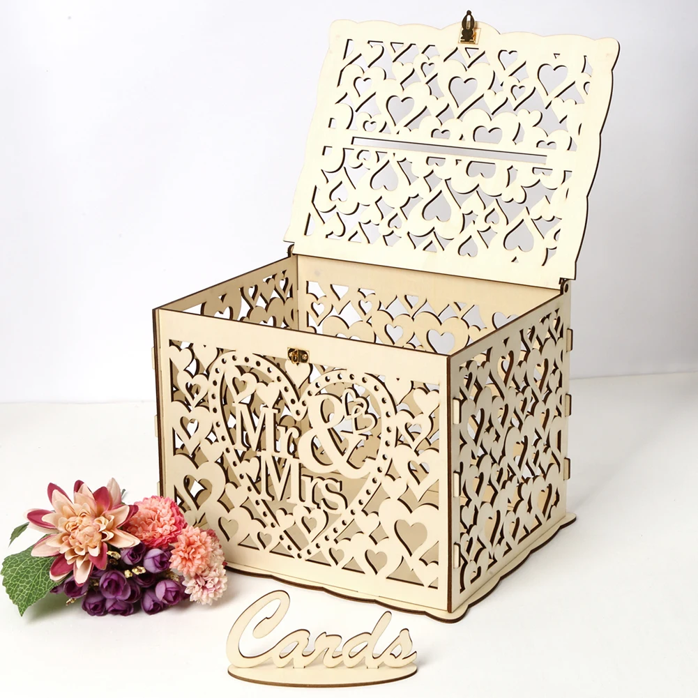 Wedding Card Box - Wooden Wedding Card Box Wedding Decoration