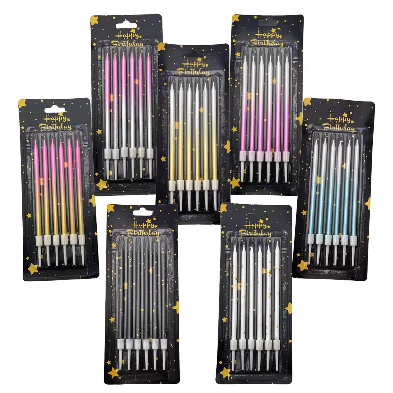 Wedding Supply Decor - 30/50 Box Gradient Color Birthday Candle