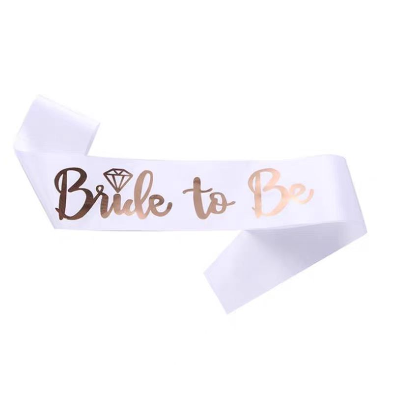 Bride Tribe Sash - 1Set Rose Gold Team Bride To