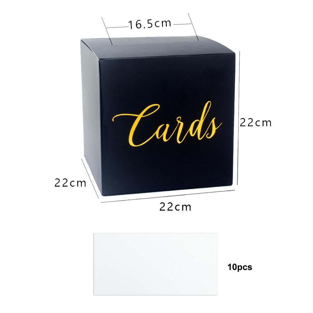 Wedding Card Box - Storage Box White Black Wedding Card