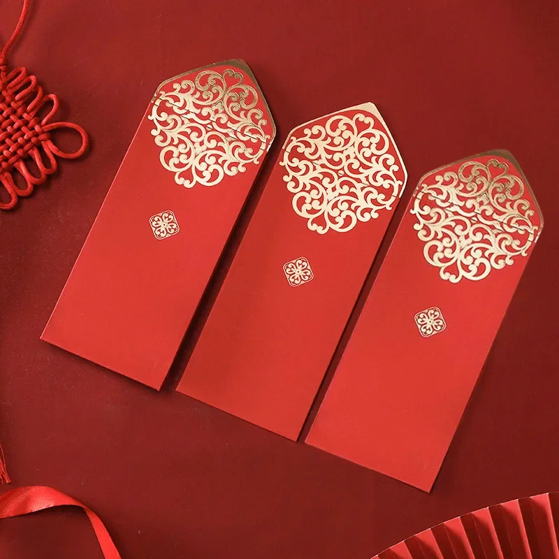 Wedding Envelopes - 10pcs Chinese Red Envelopes Gold Printing