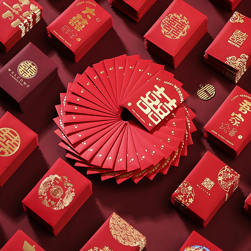 Wedding Envelopes - 50pcs Chinese New Year Red Envelopes