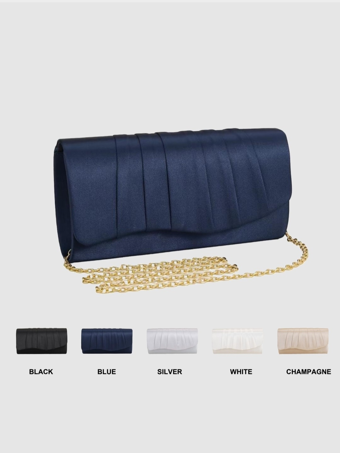 Wedding Vendor - Ladies Dinner Bag Pleated Solid Color