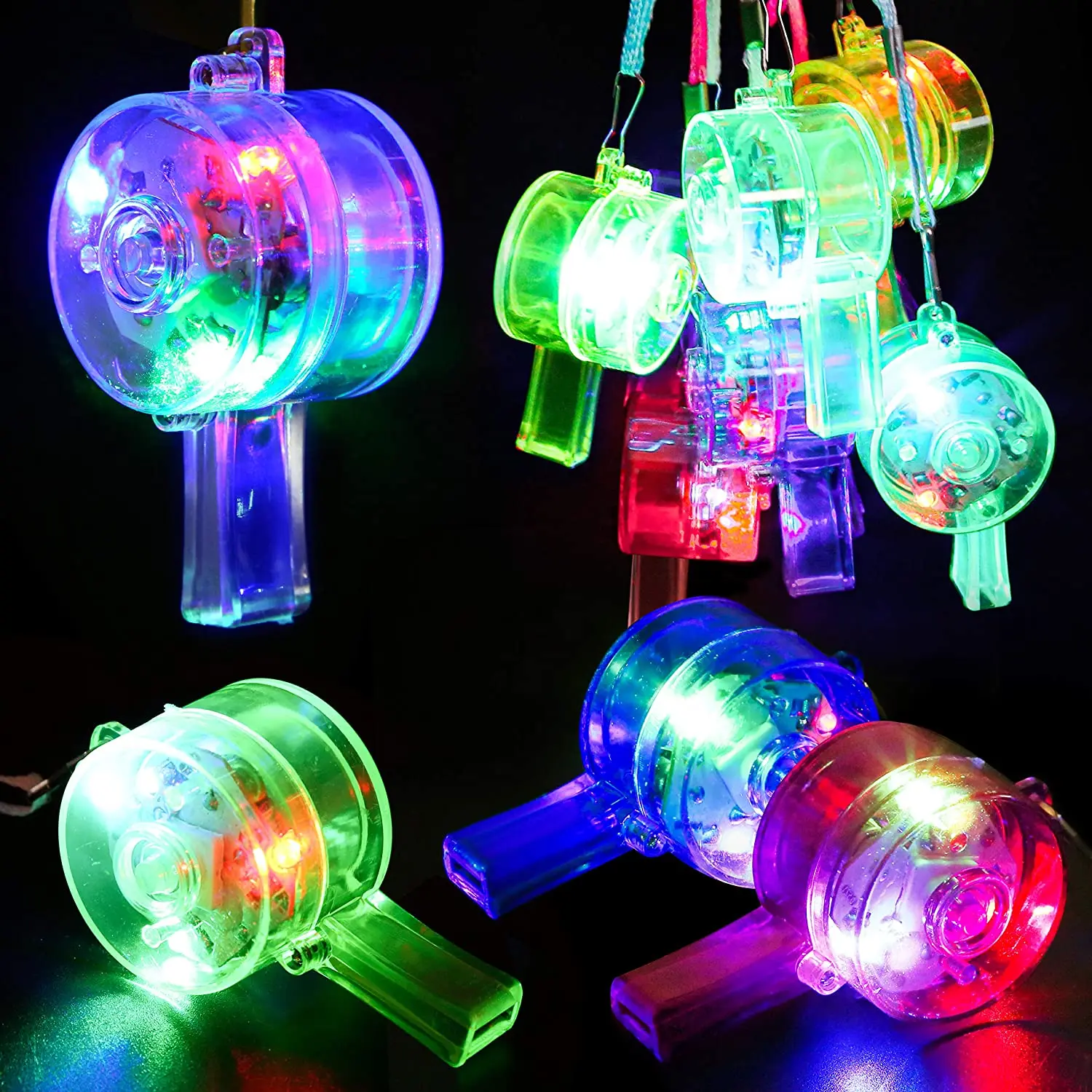 Wedding Supply In Bulk - LED Light Up Whistle Glow Whistles