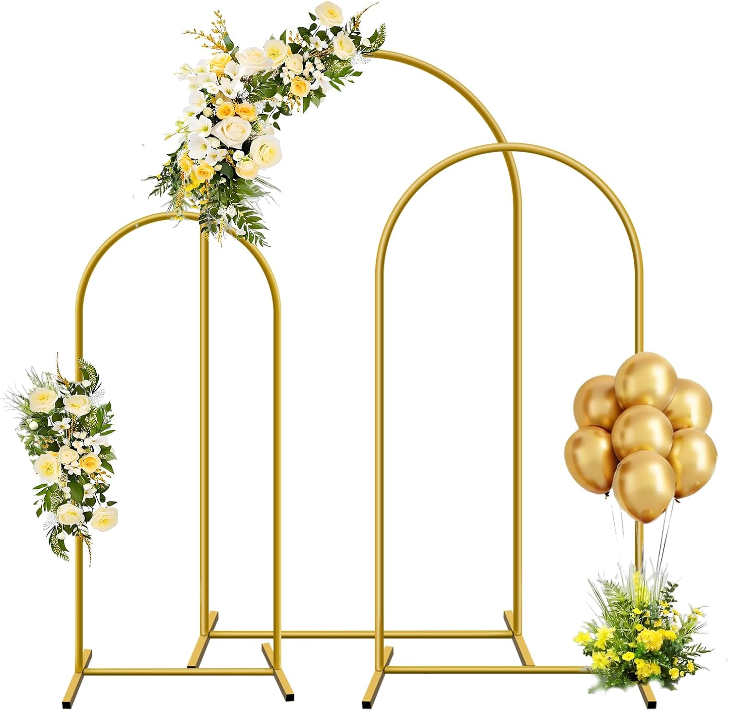 Wedding Balloon Arch - 1pc Gold Metal Arch Backdrop Stand