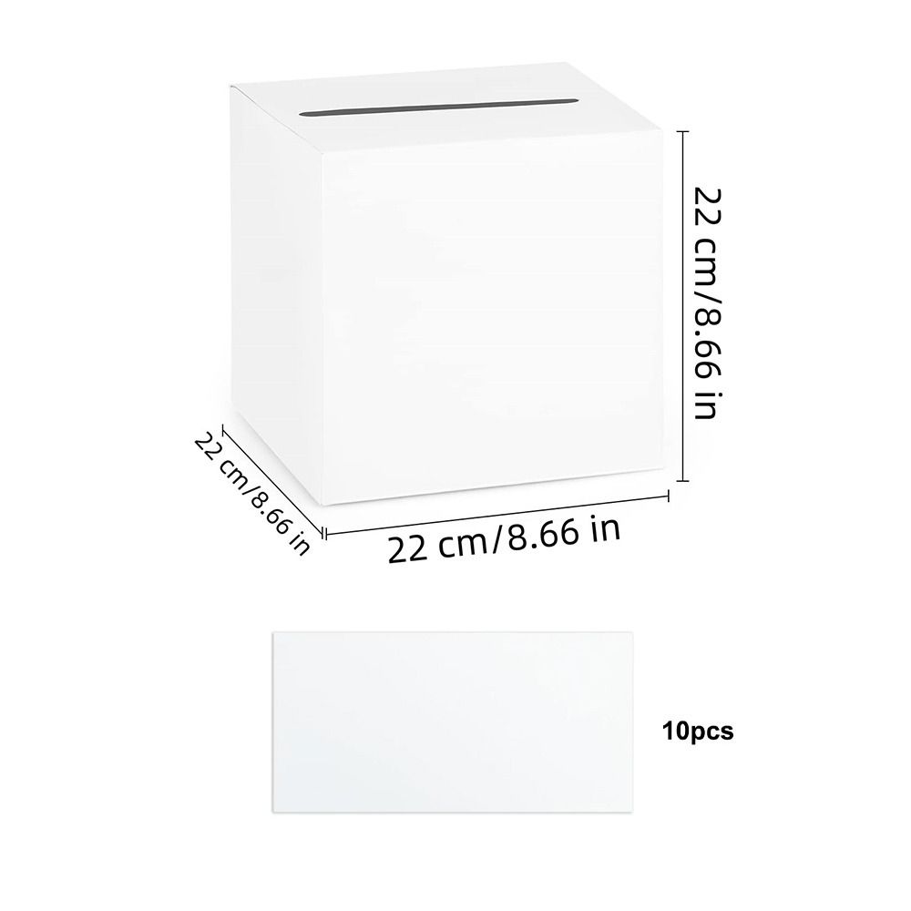 Wedding Card Box - Creative White Black Wedding Card Box