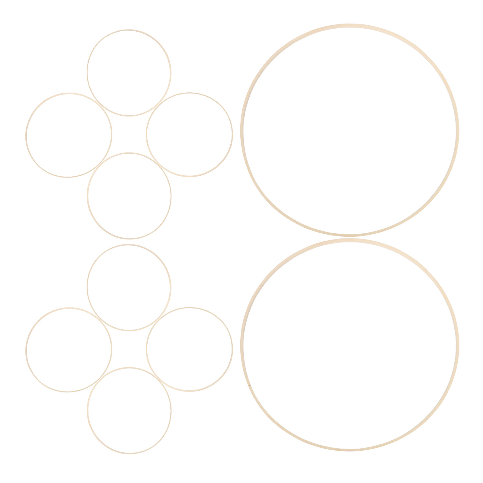 10Pcs Bamboo Floral Hoops Mate - Wedding Floral Supply recension och pris