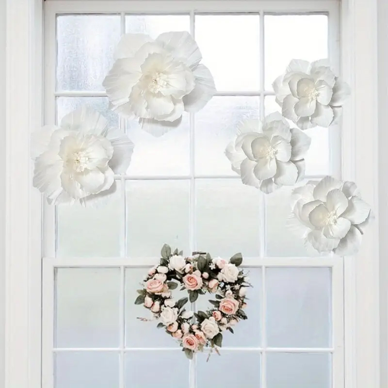 5 Packs of White Paper Flowers - Wedding Power Supply recension och pris