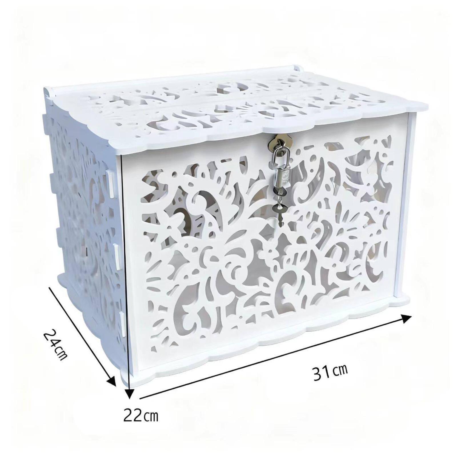 Elegant White Wedding Cards Bo - Wedding Card Box recension och pris
