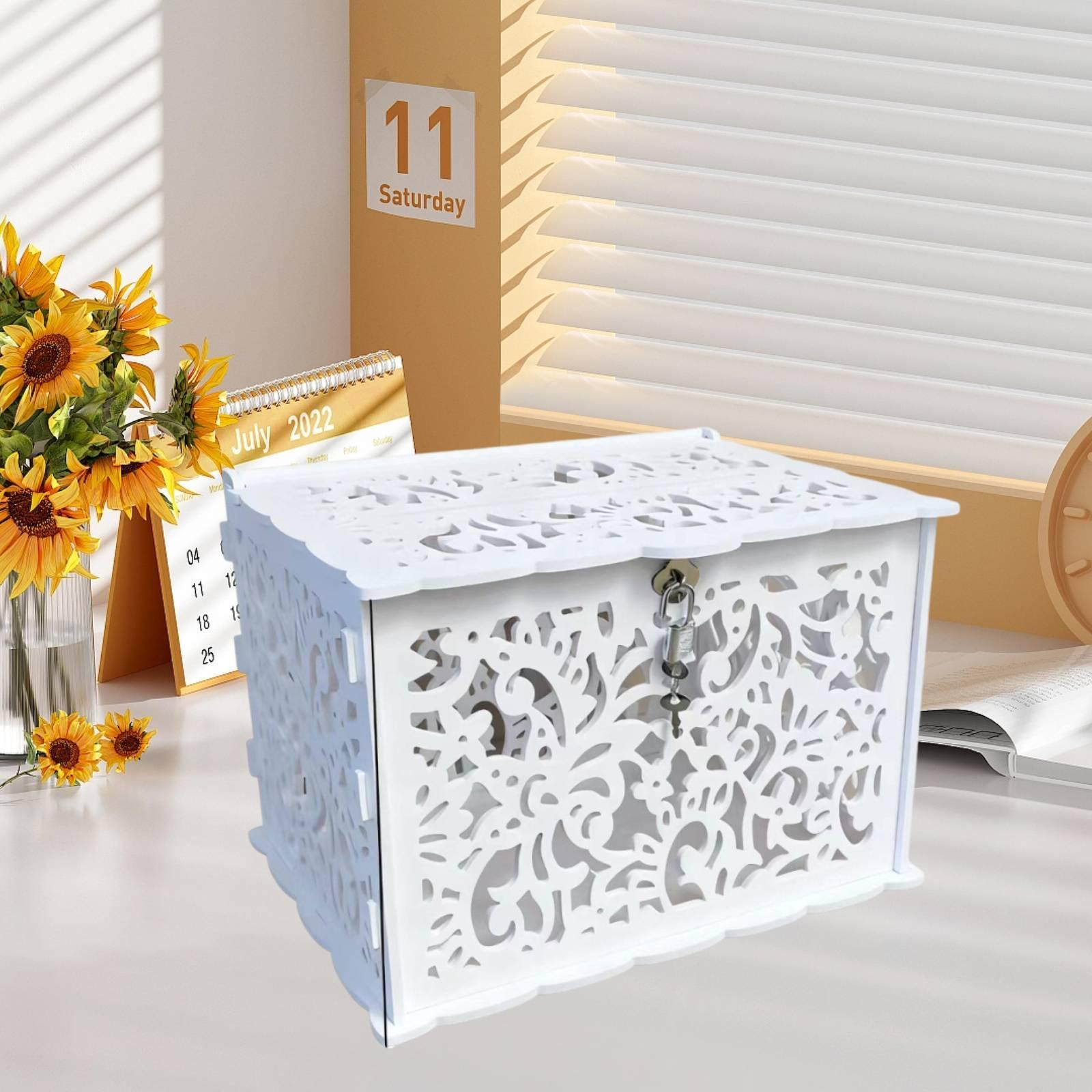 Elegant White Wedding Cards Bo - Wedding Card Box recension och pris