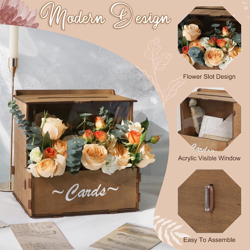 DIY Wooden Wedding Card Box St - Wedding Card Box recension och pris