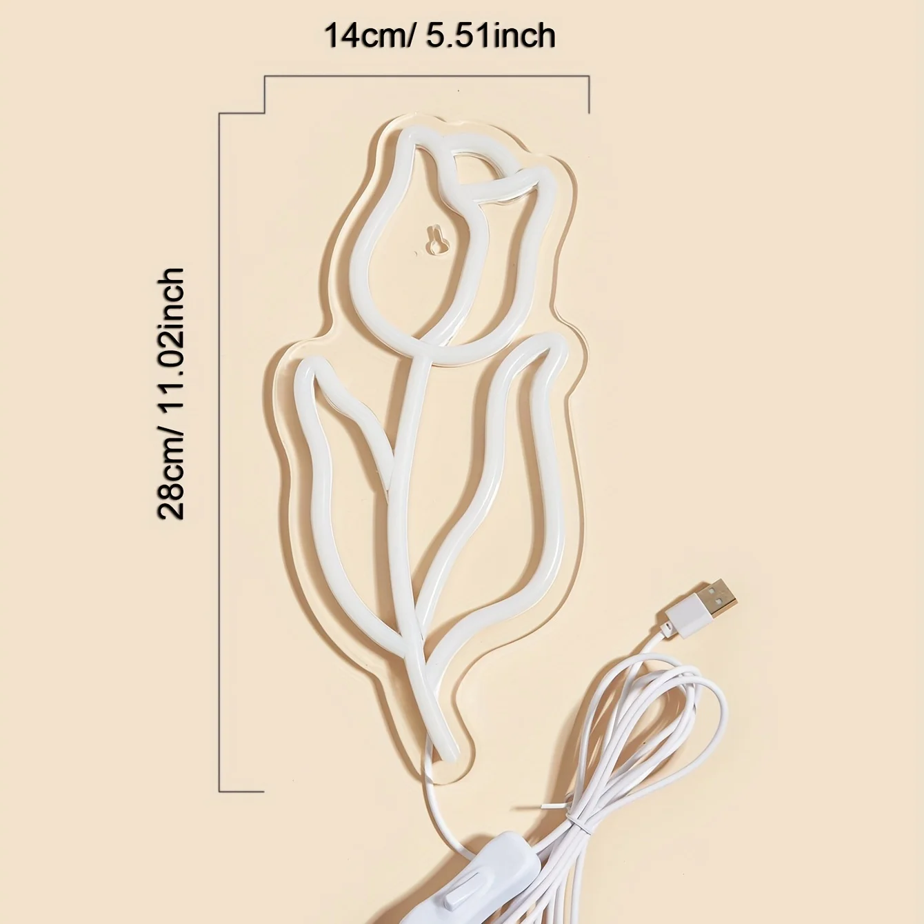LED Rose Shaped Neon Sign 5V U - Wedding Power Supply recension och pris