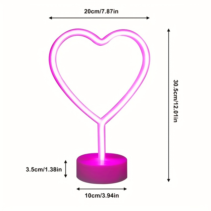 Heart shaped neon light, batte - Wedding Power Supply recension och pris