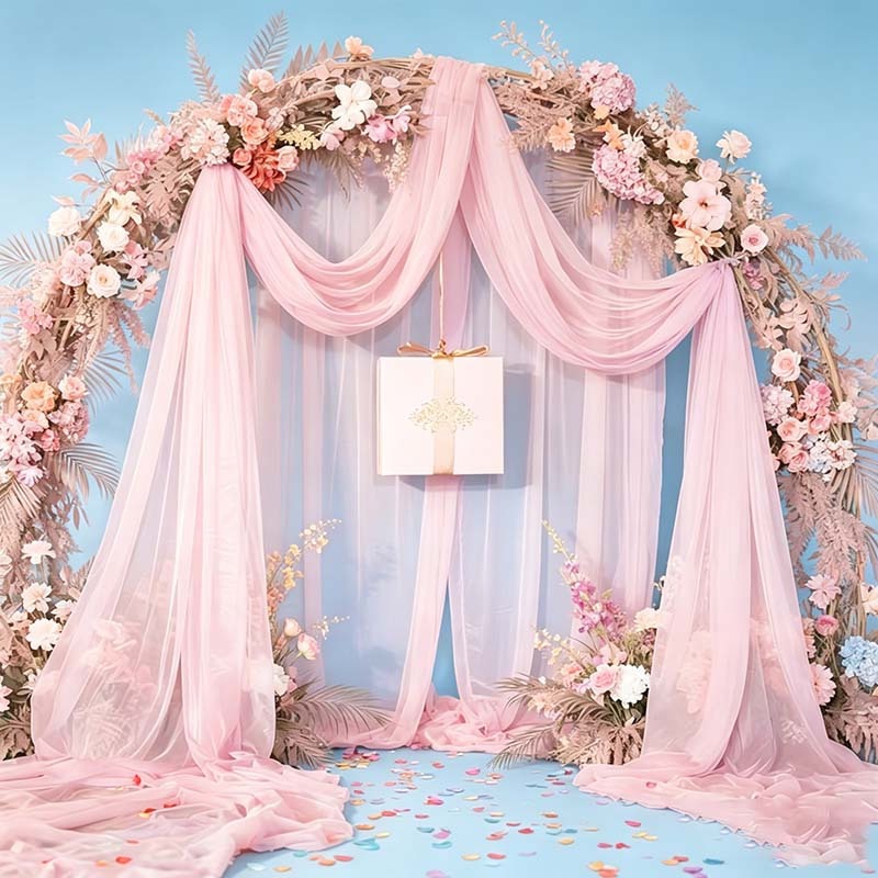 Soft Mist Light Pink Drape Tul - Wedding Balloon Arch recension och pris