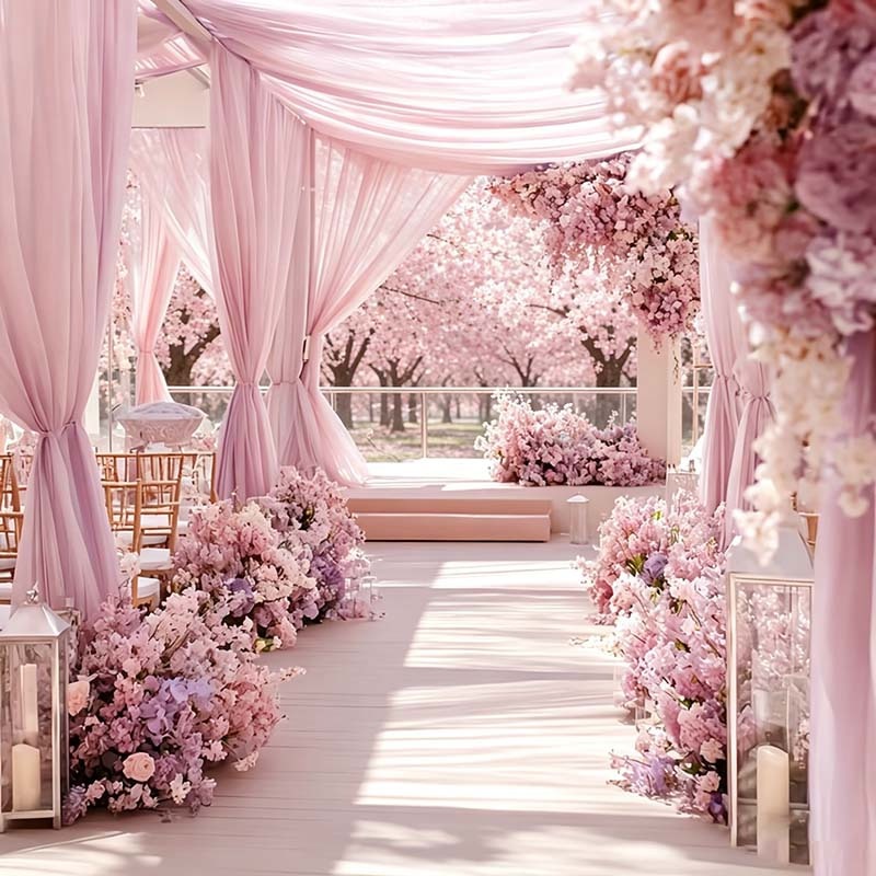 Soft Mist Light Pink Drape Tul - Wedding Balloon Arch recension och pris