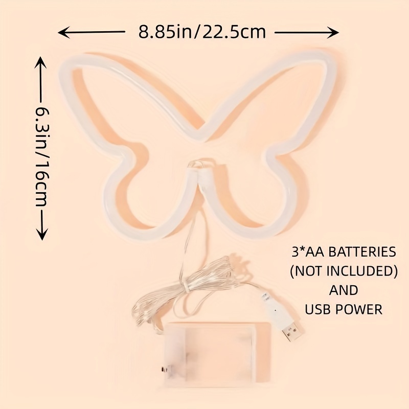 LED butterfly neon lights, USB - Wedding Power Supply recension och pris
