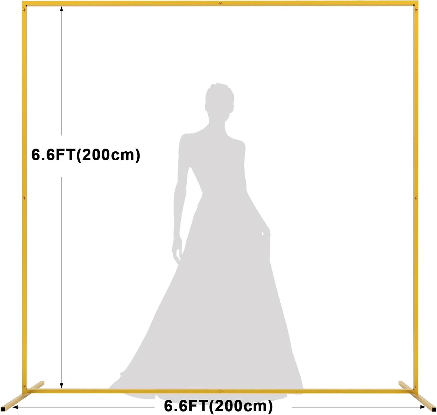 6.6FTx6.6FT Gold Wedding Arch  - Wedding Balloon Arch recension och pris