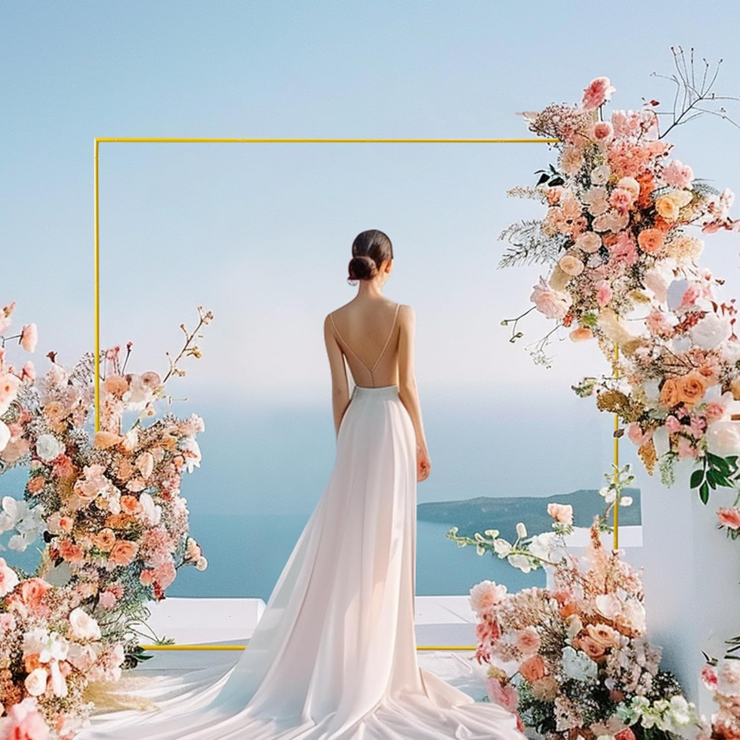 6.6FTx6.6FT Gold Wedding Arch  - Wedding Balloon Arch recension och pris