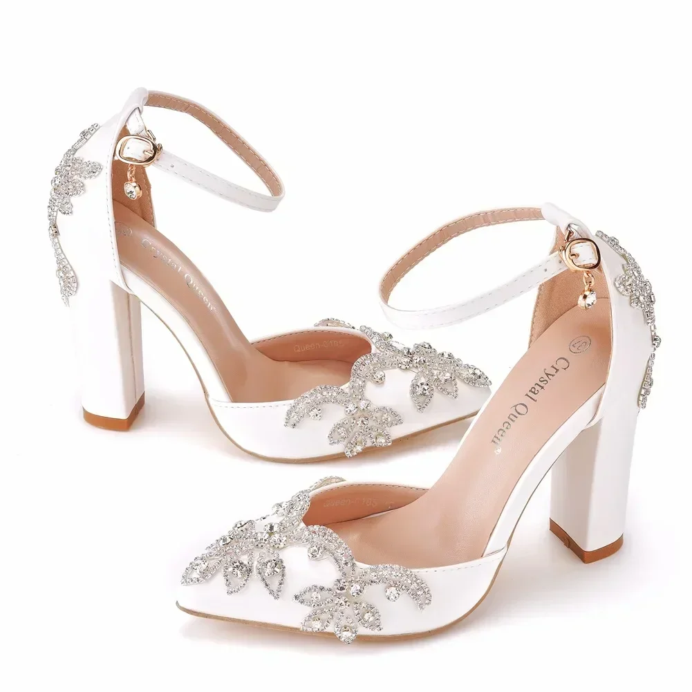 2026 Thick Heel Pointed Toe Sh - Wedding Super recension och pris