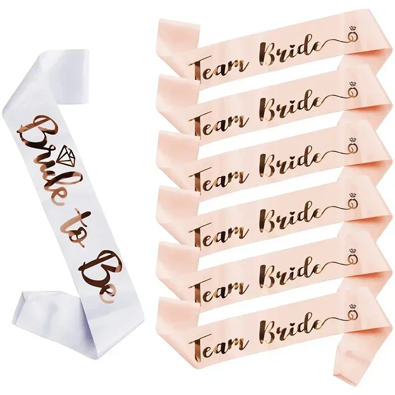 1 Set Bridal Sash Rose Gold De - Bride Tribe Sash recension och pris