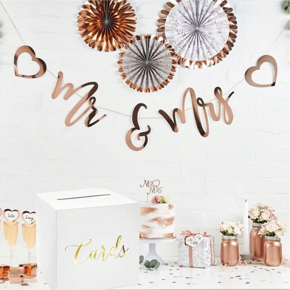 Storage Box White Black Weddin - Wedding Card Box recension och pris