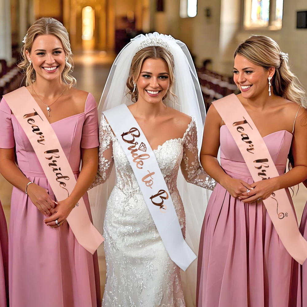1Set Rose Gold Team Bride To B - Bride Tribe Sash recension och pris