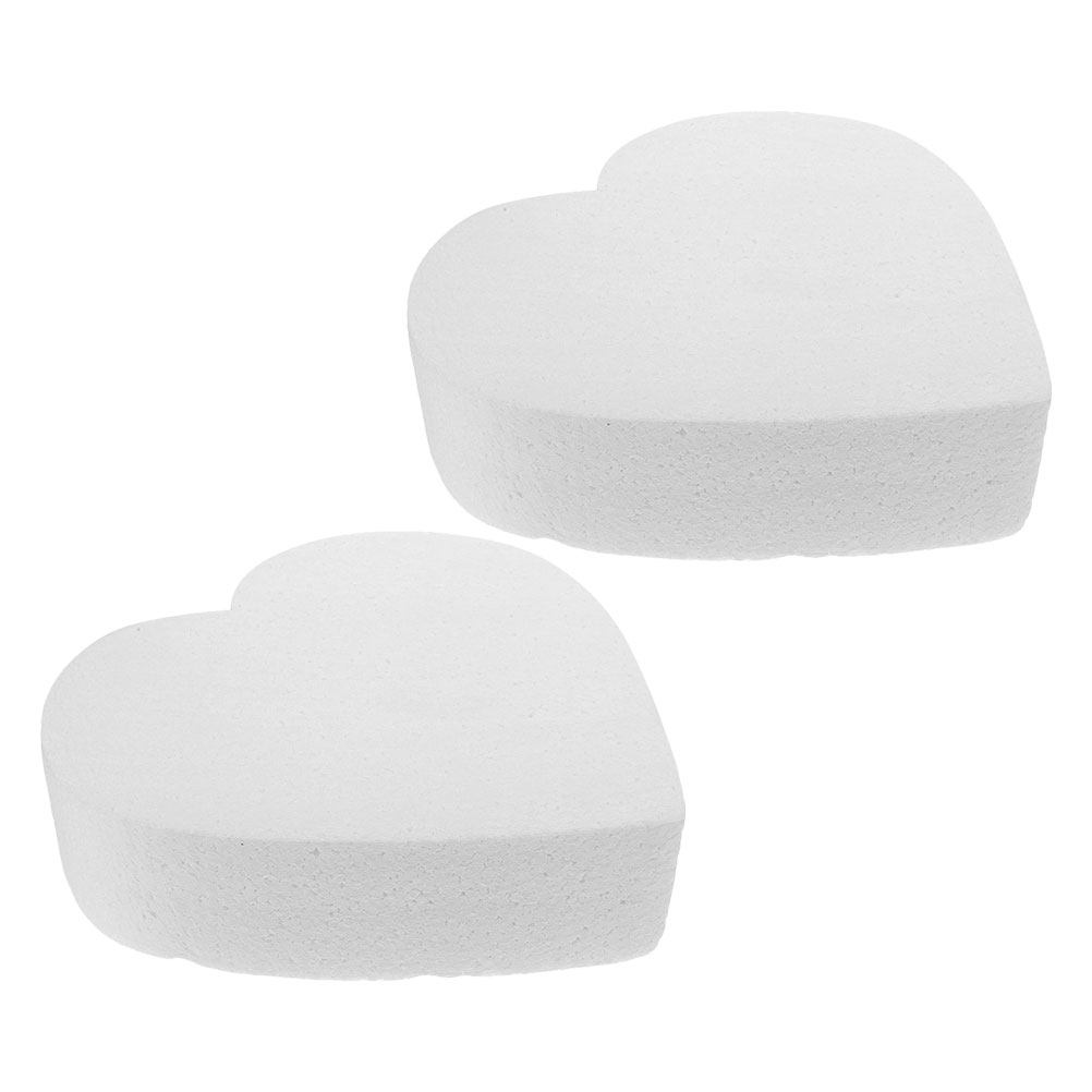 2Pcs Heart Shape Foam Cake Dum - Wedding Supply Decor recension och pris