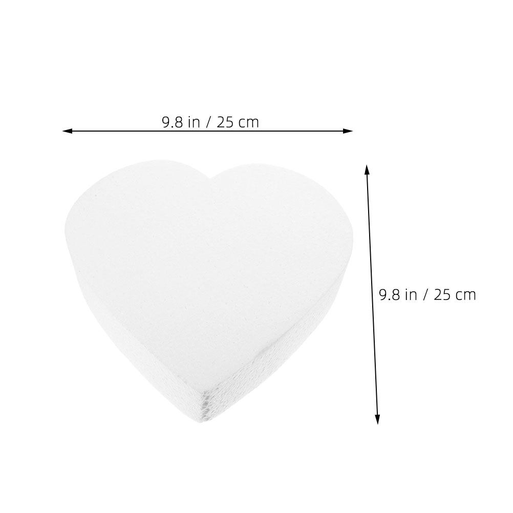 2Pcs Heart Shape Foam Cake Dum - Wedding Supply Decor recension och pris