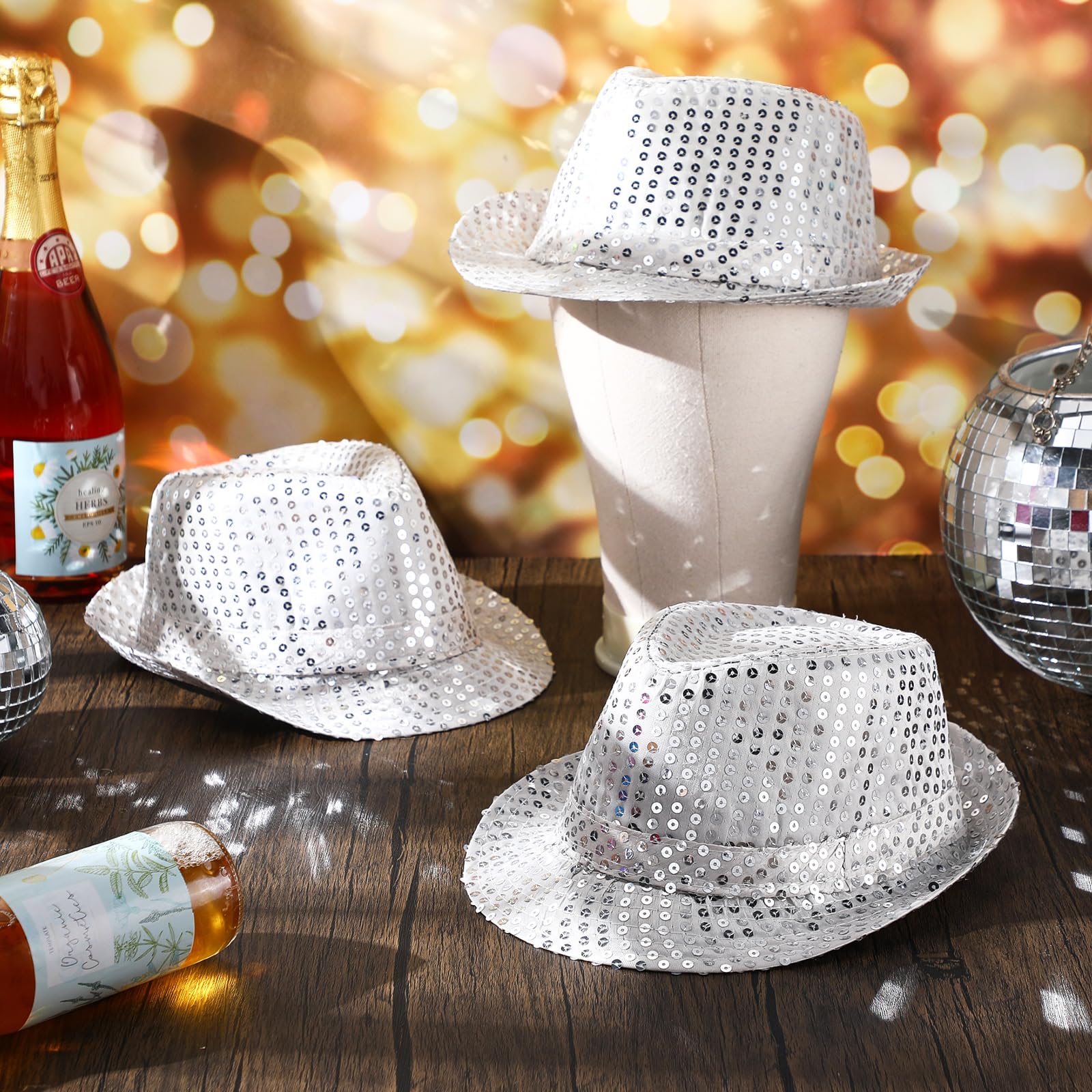 12-36Pcs Sequin Hats Bulk Glit - Wedding Supply In Bulk recension och pris