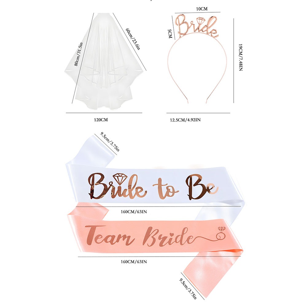 Set 13pcs Bachelorette Party S - Bride Tribe Sash recension och pris
