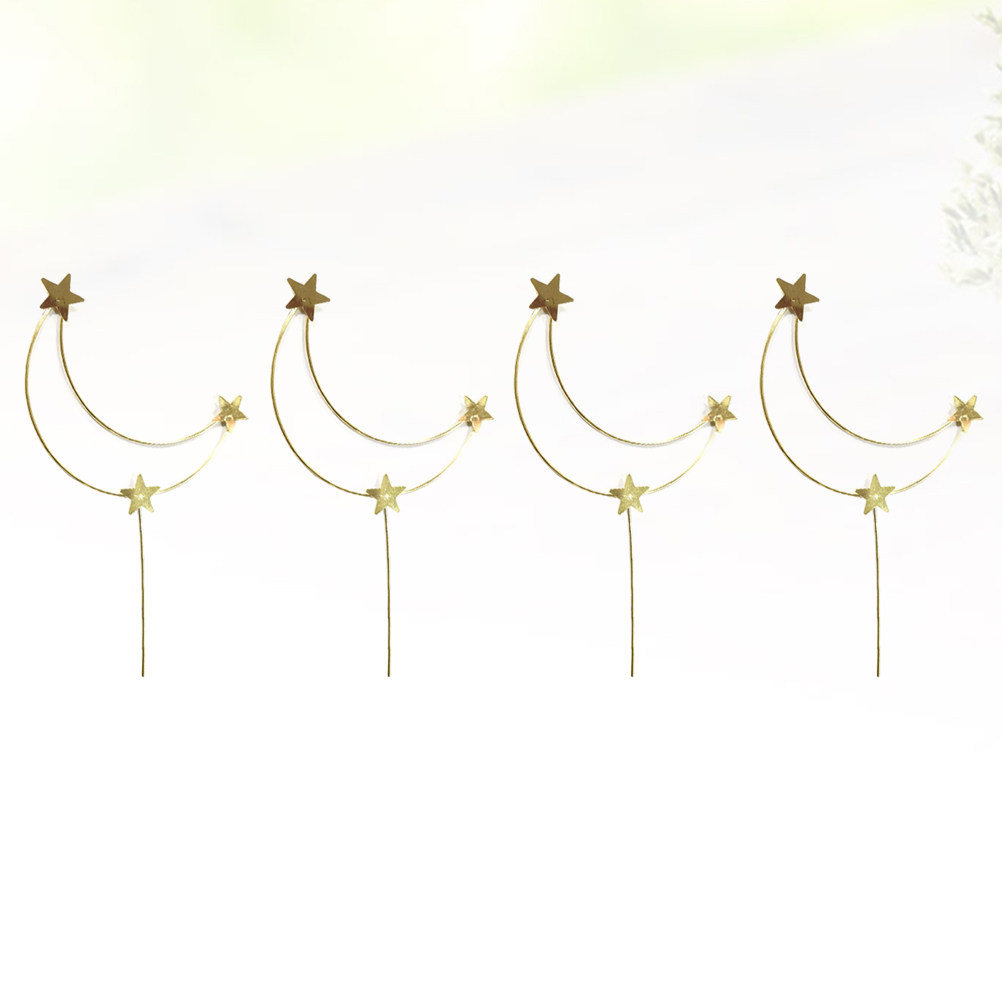 4Pcs Cake Topper Moon and Star - Wedding Supply Decor recension och pris