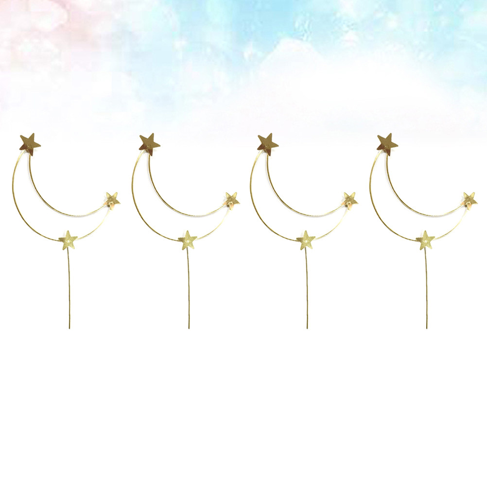 4Pcs Cake Topper Moon and Star - Wedding Supply Decor recension och pris