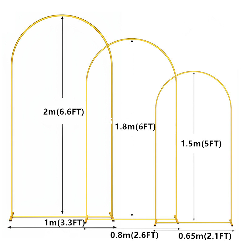 1pc Gold Metal Arch Backdrop S - Wedding Balloon Arch recension och pris