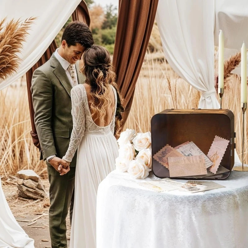 Wooden Wedding Card Box With A - Wedding Card Box recension och pris