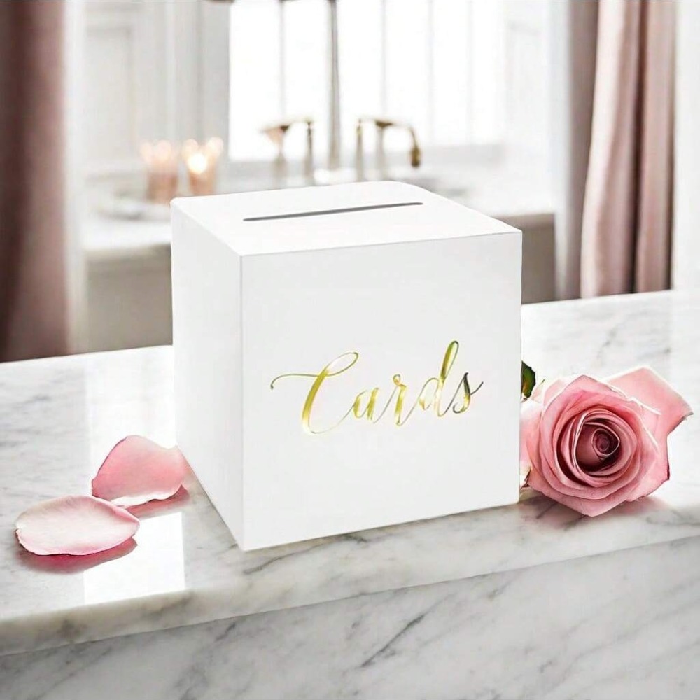 Creative White Black Wedding C - Wedding Card Box recension och pris