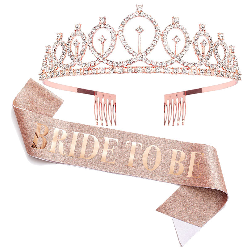 1set Rose Gold Bride to Be Sat - Bride Tribe Sash recension och pris