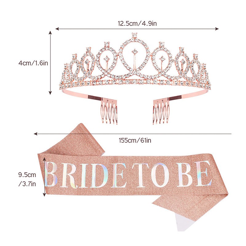 1set Rose Gold Bride to Be Sat - Bride Tribe Sash recension och pris