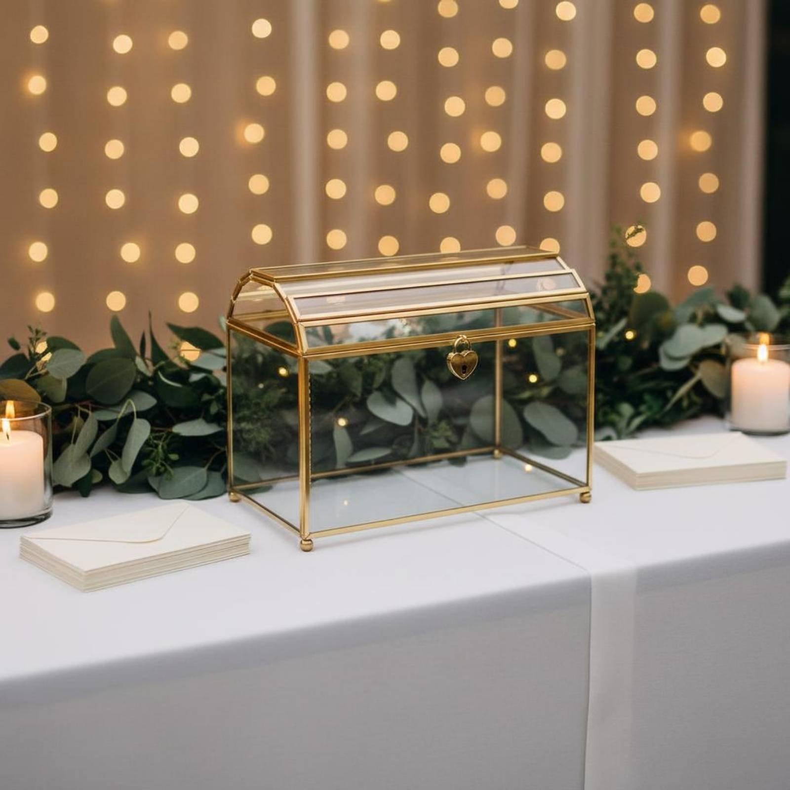 Elegant Glass Wedding Envelope - Wedding Card Box recension och pris