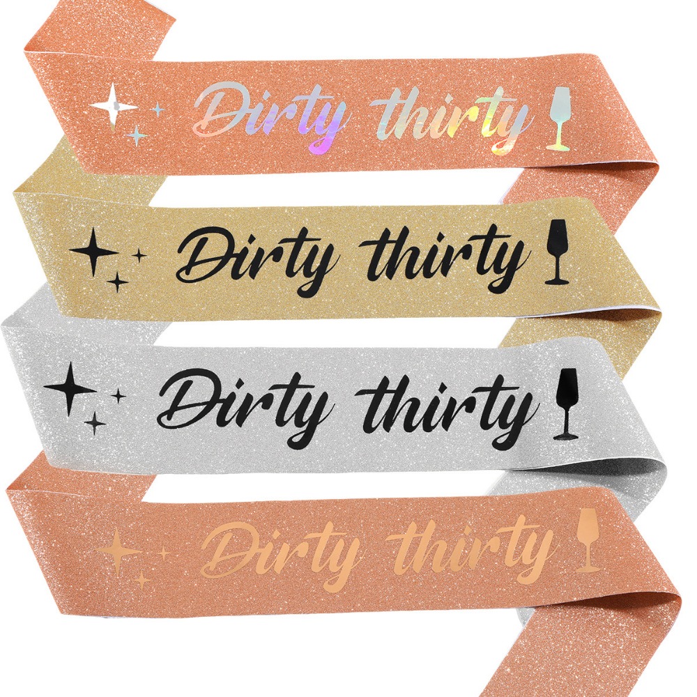 Dirty Thirty Sash Glitter Sati - Bride Tribe Sash recension och pris