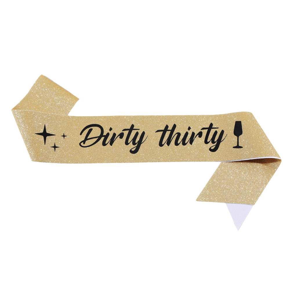 Dirty Thirty Sash Glitter Sati - Bride Tribe Sash recension och pris