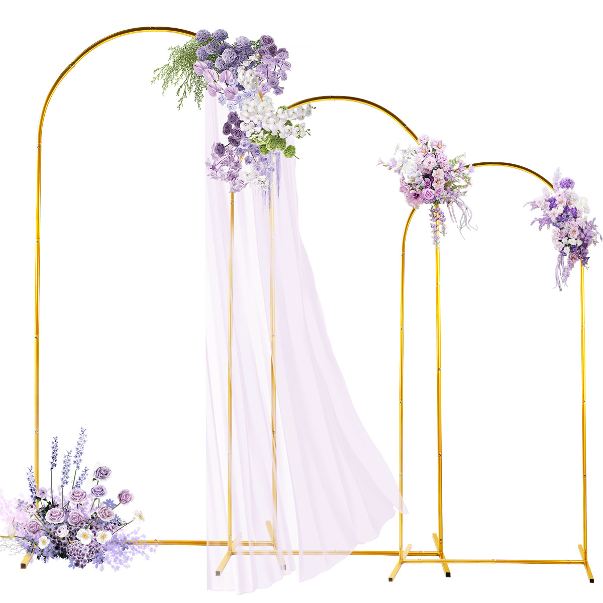 3Pack Golden Metal Arch Kits,  - Wedding Balloon Arch recension och pris
